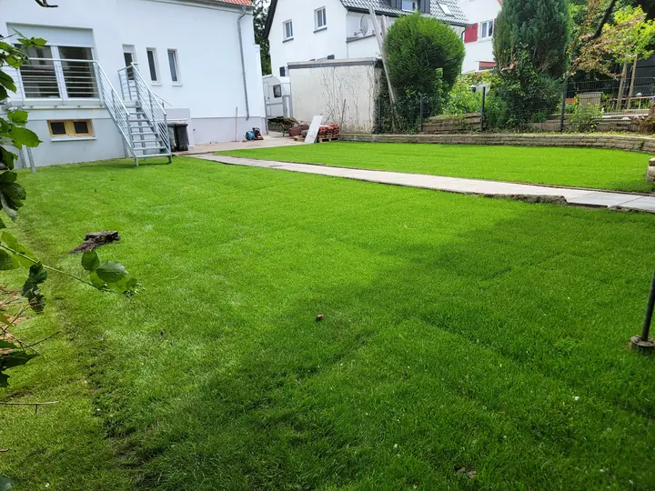 Gartenfläche nach der Neuanlage
